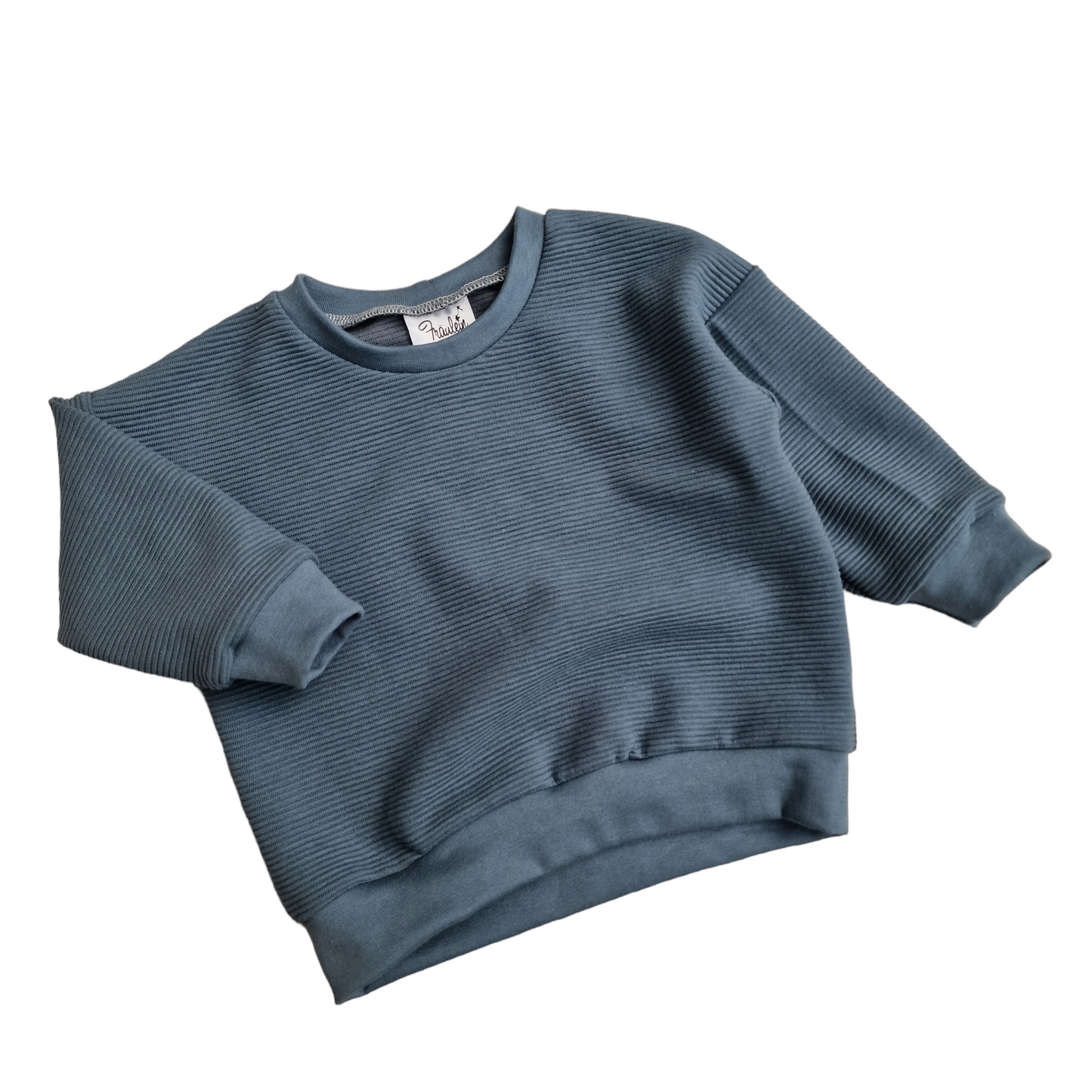Oversize Pullover - Stahlblau